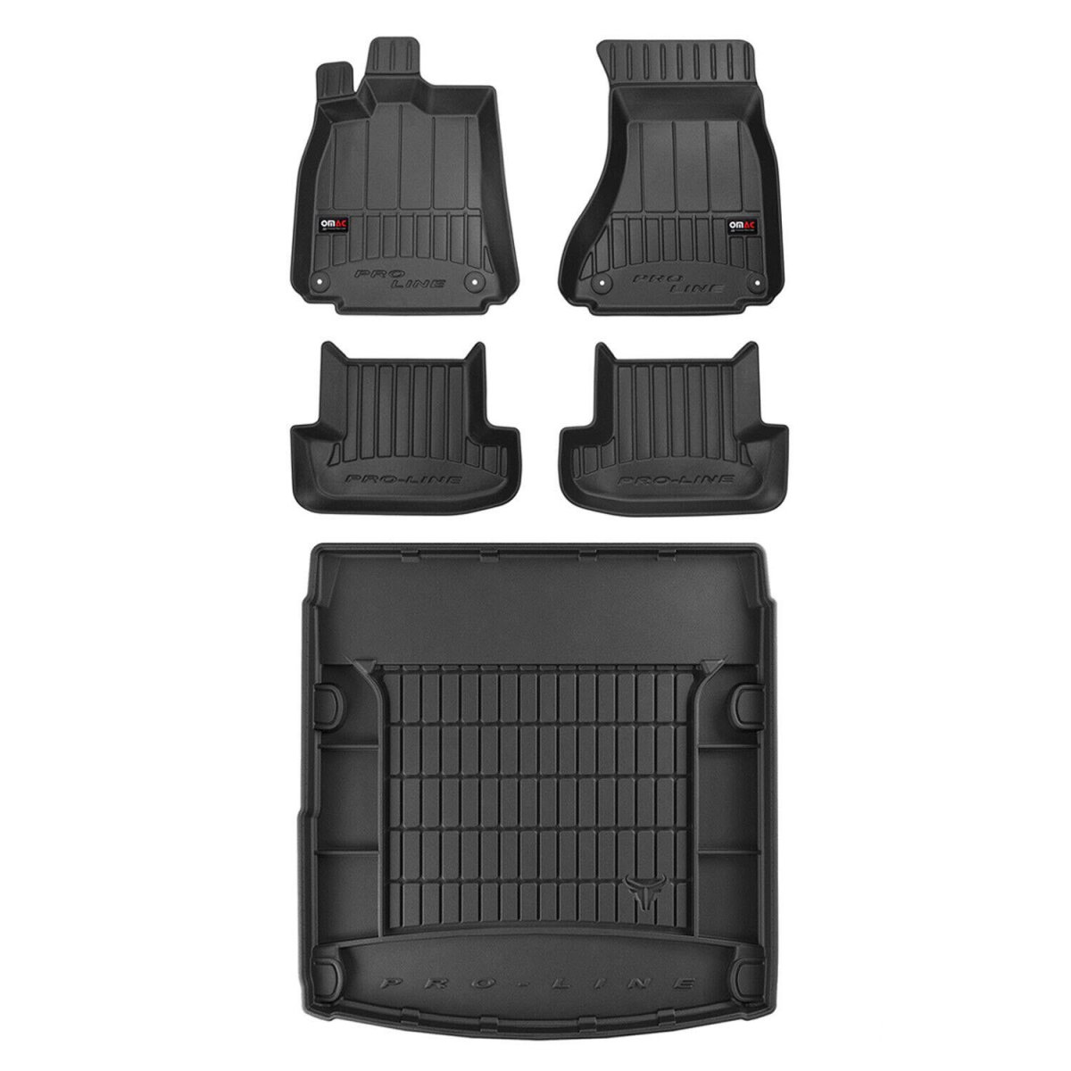Audi A5 Floor-Trunk Mats - Omac - 3D Premium - Black - '08-'16